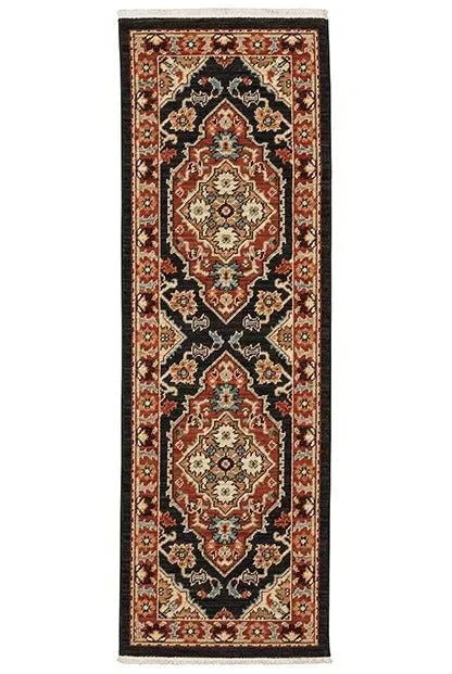 Lilihan 4929A Black/Red Rug