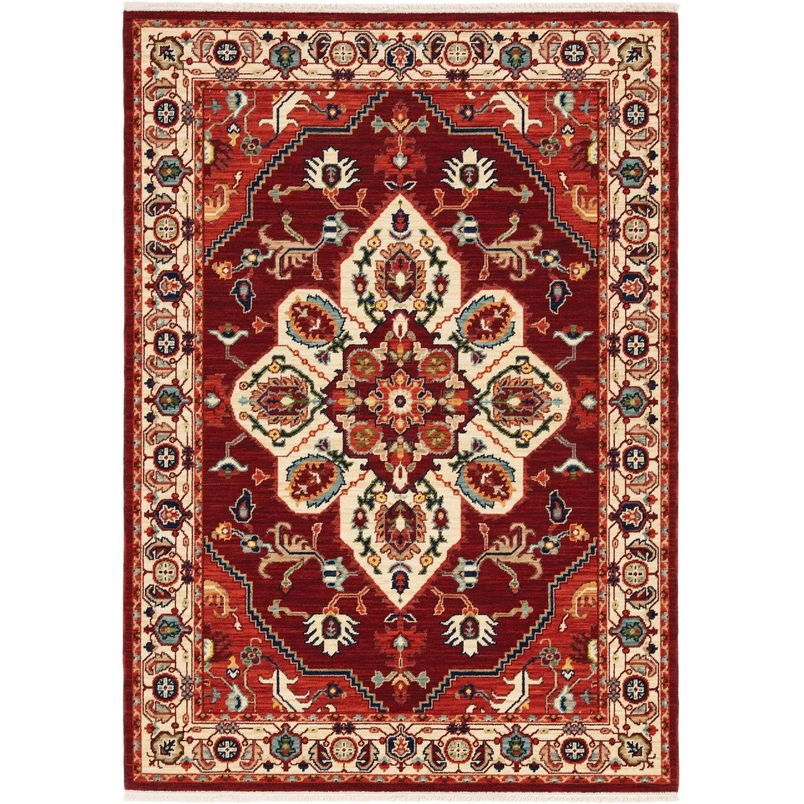 Lilihan 5502C Red/Ivory Rug