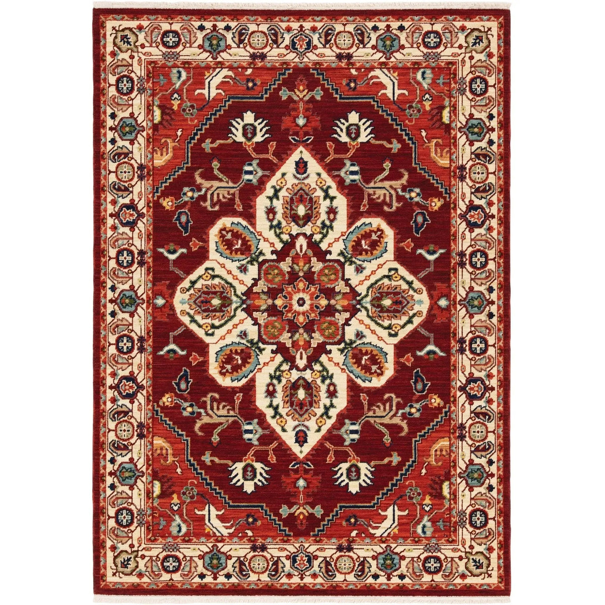 Lilihan 5502C Red/Ivory Rug