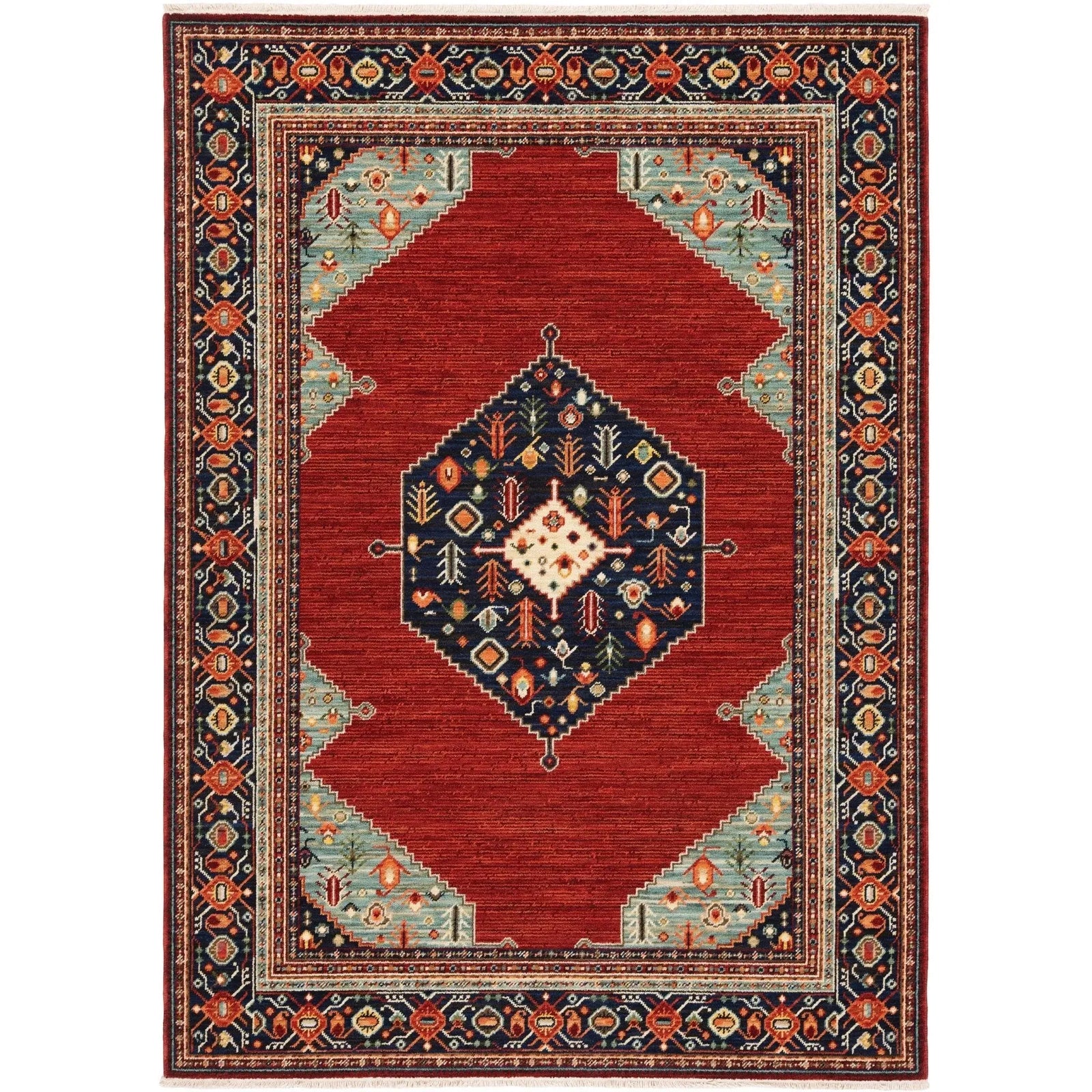 Lilihan 5503M Red/Blue Rug
