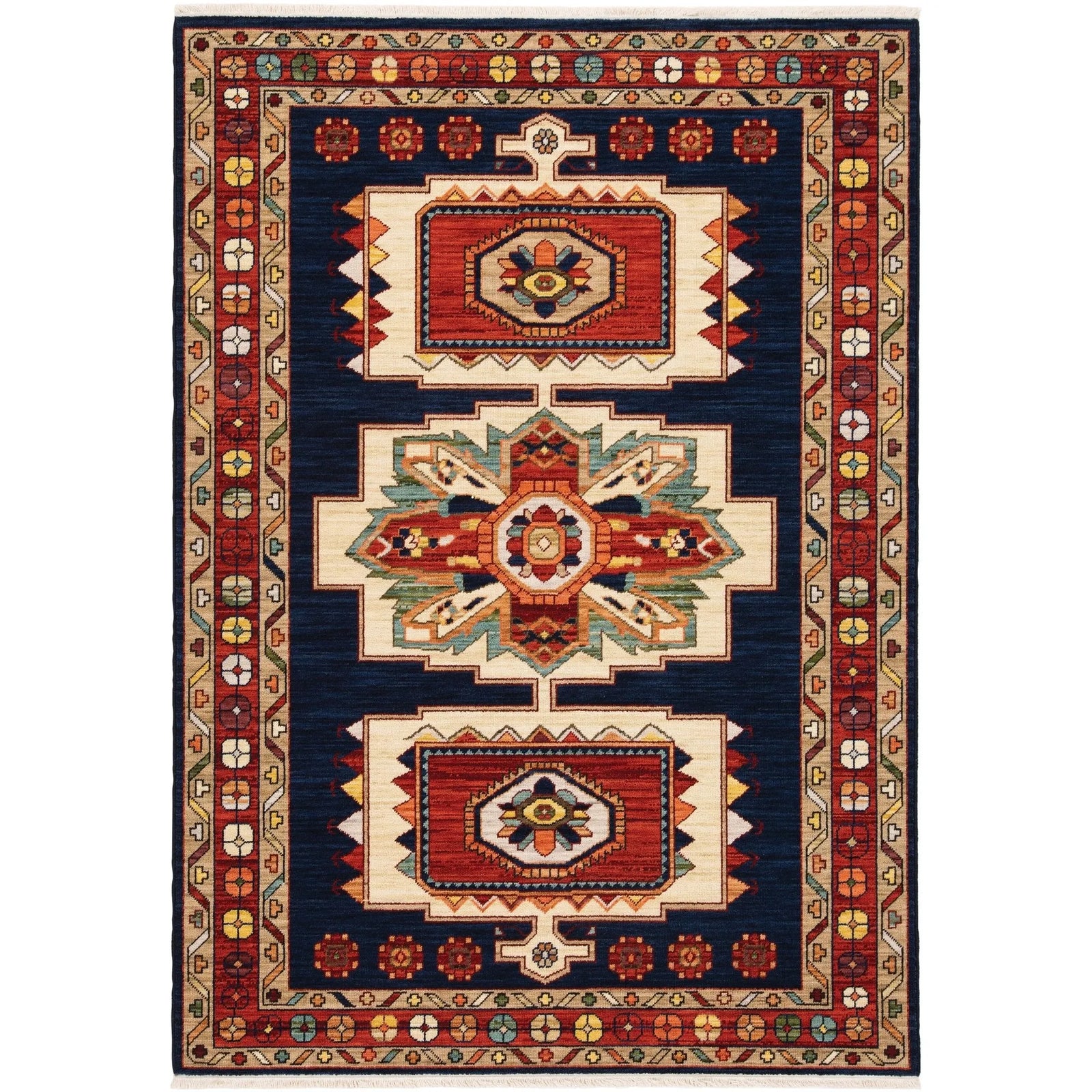 Lilihan 90B Blue/Red Rug