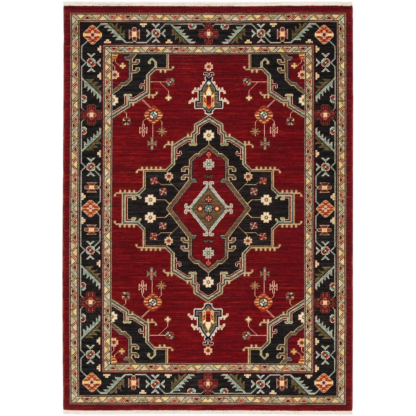 Lilihan 92R Red/Black Rug
