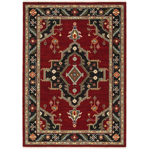 Lilihan 92R Red/Black Rug