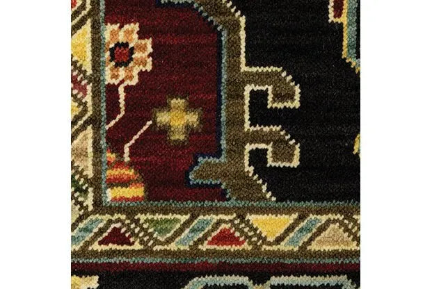 Lilihan 92R Red/Black Rug