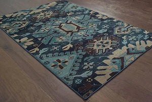 Linden 4302A Navy/ Blue Rug