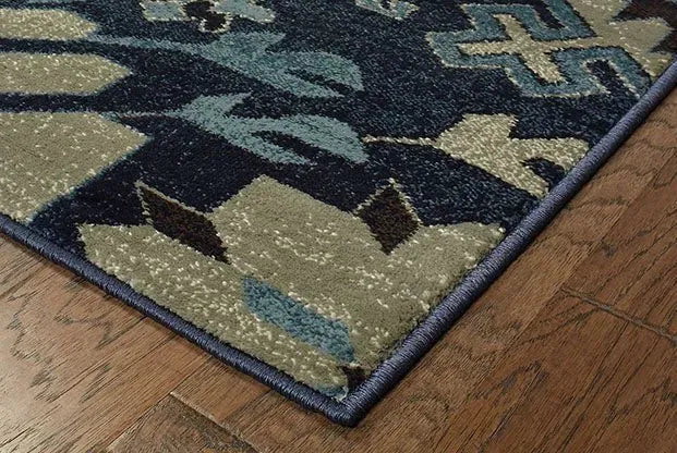 Linden 4302A Navy/ Blue Rug