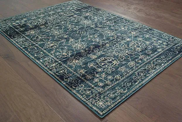 Linden 7804D Navy/ Beige Rug