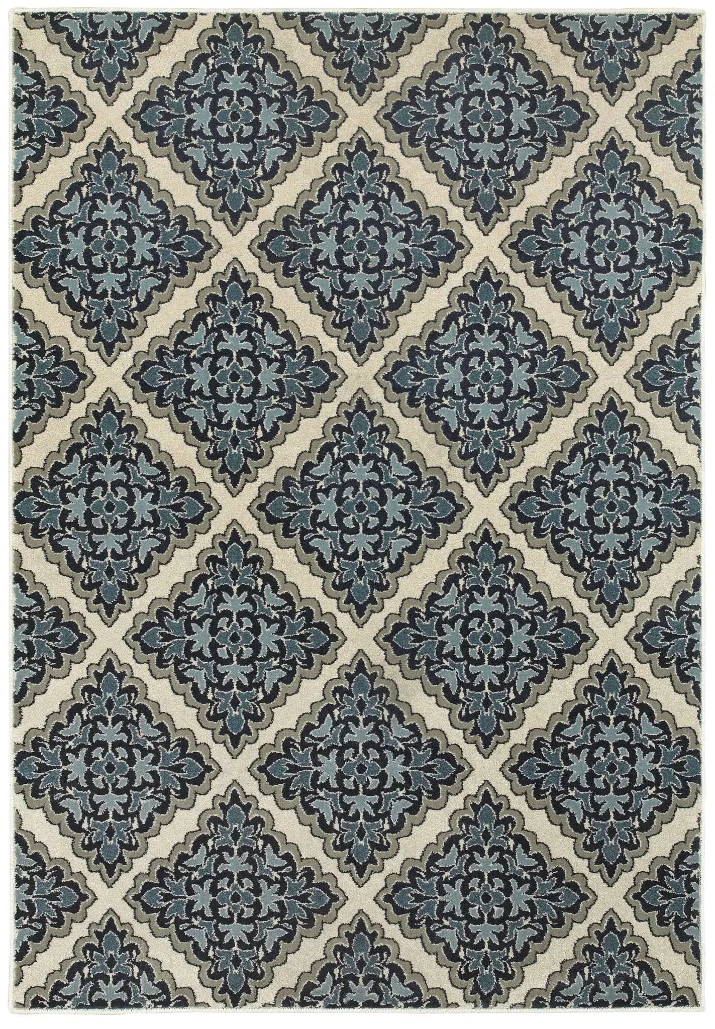 Linden 7816B Ivory/ Blue Rug