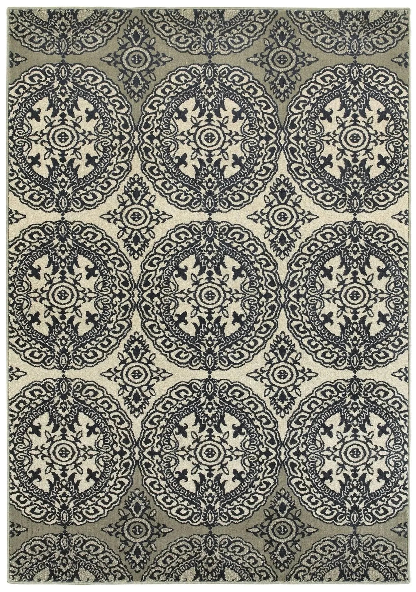 Linden 7818A Navy/ Ivory Rug