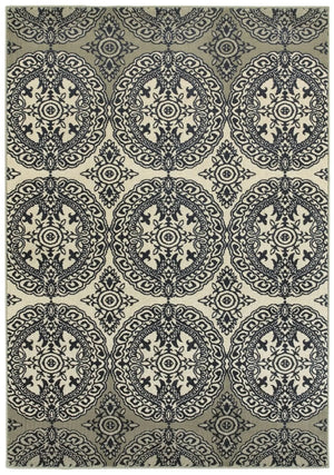 Linden 7818A Navy/ Ivory Rug