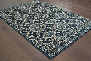 Linden 7842A Navy/ Grey Rug