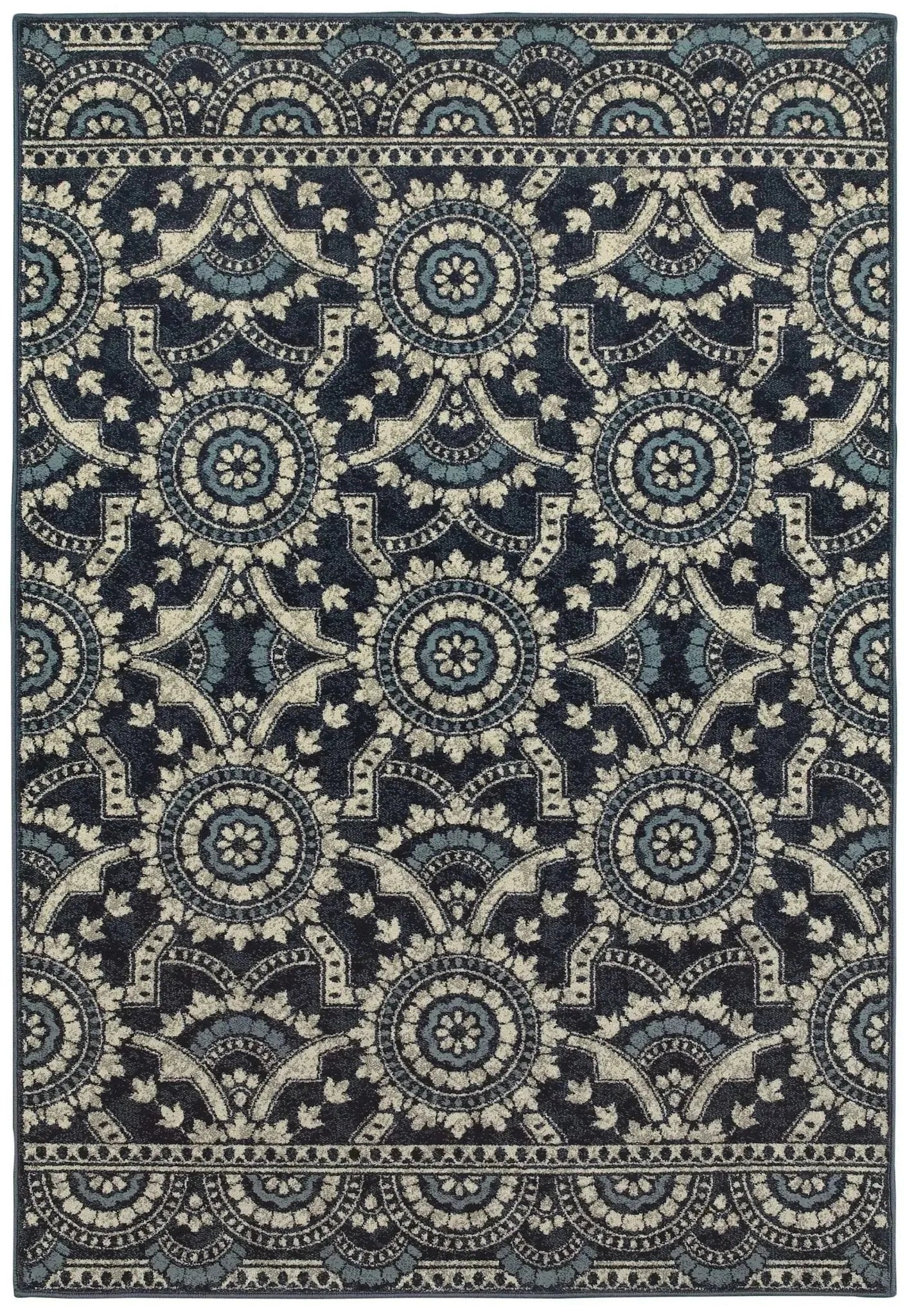 Linden 7842A Navy/ Grey Rug