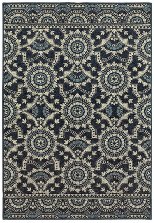 Linden 7842A Navy/ Grey Rug