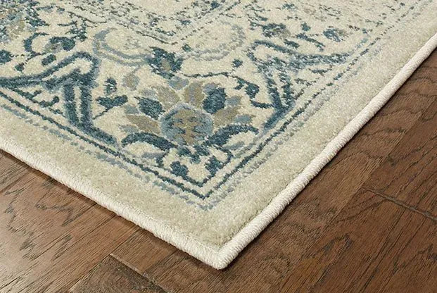 Linden 7909A Ivory/ Blue Rug
