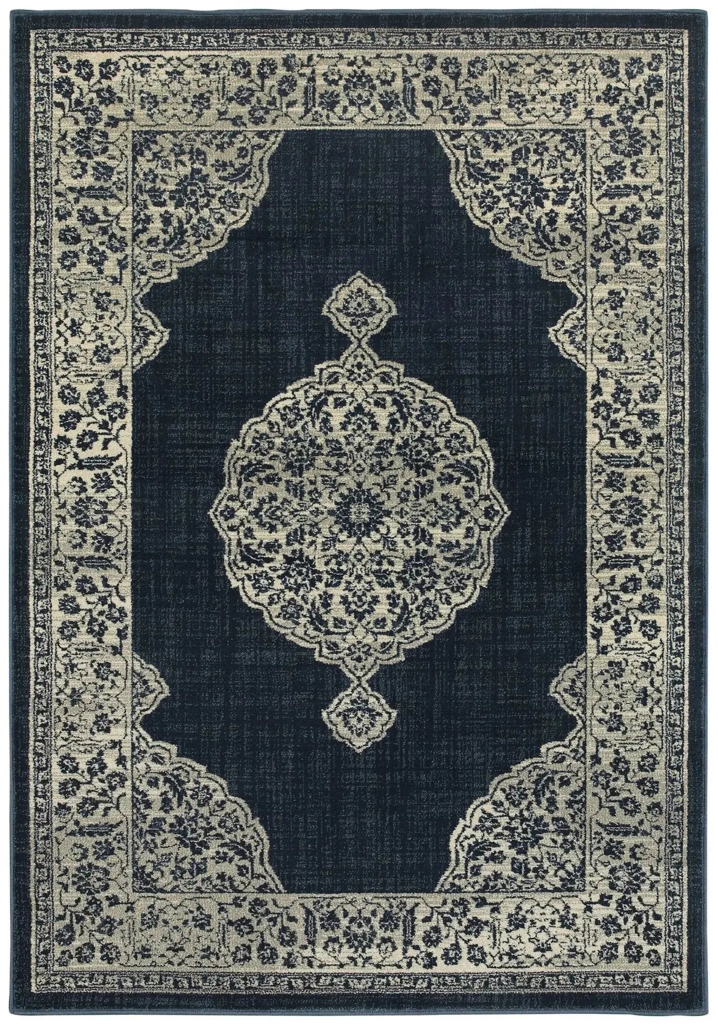 Linden 7937A Navy/ Grey Rug