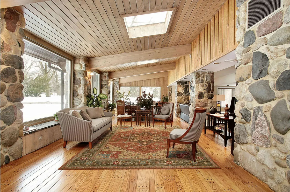 Living Treasures LI01 Rust Rug