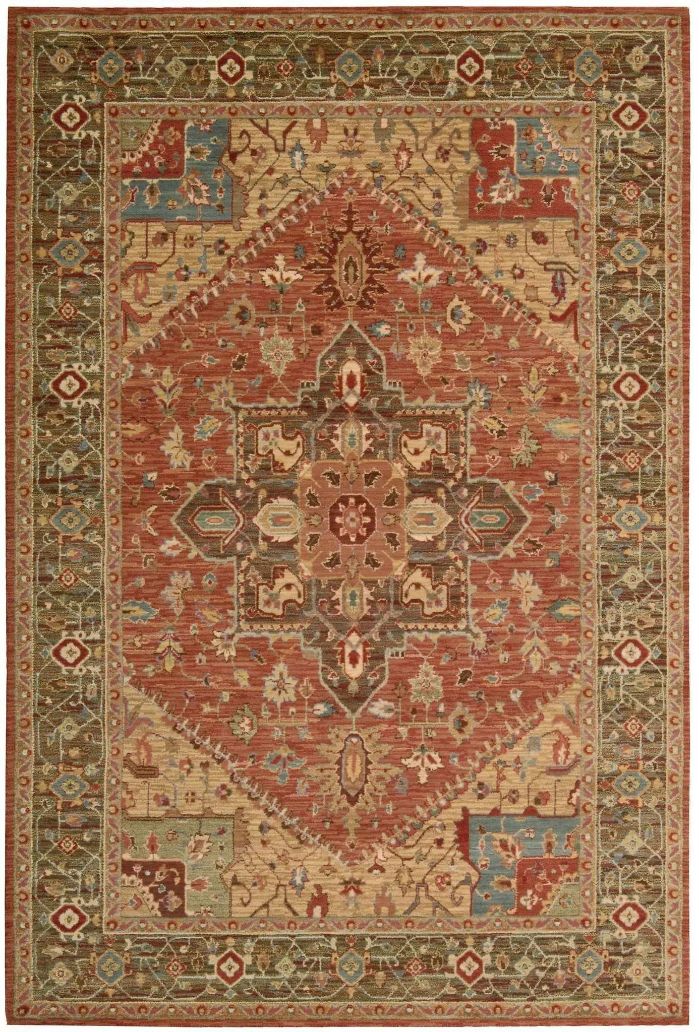 Living Treasures LI01 Rust Rug