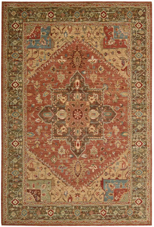 Living Treasures LI01 Rust Rug