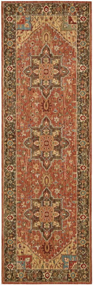 Living Treasures LI01 Rust Rug