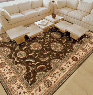 Living Treasures LI04 Brown Rug