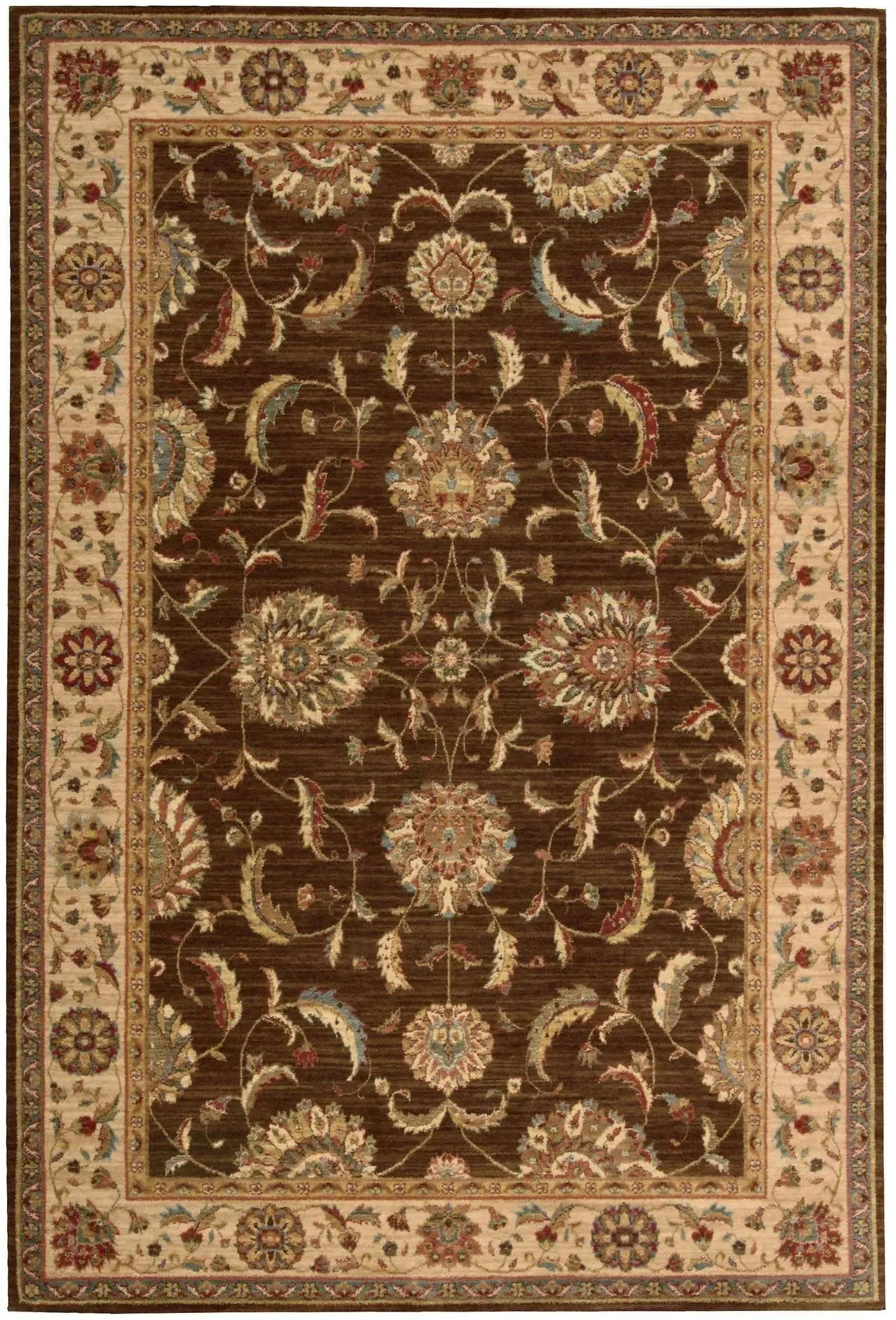 Living Treasures LI04 Brown Rug