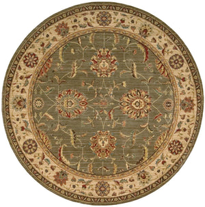 Living Treasures LI04 Green Rug