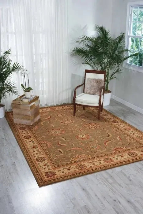 Living Treasures LI04 Green Rug