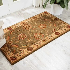 Living Treasures LI04 Green Rug