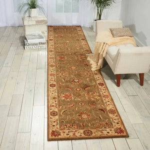 Living Treasures LI04 Green Rug