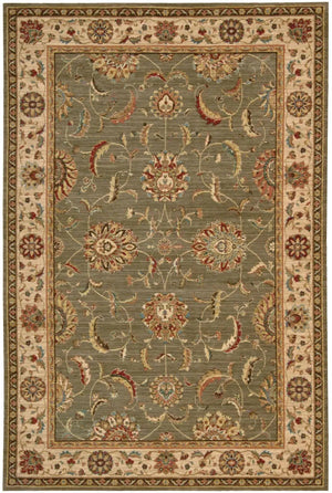 Living Treasures LI04 Green Rug