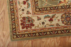 Living Treasures LI04 Green Rug