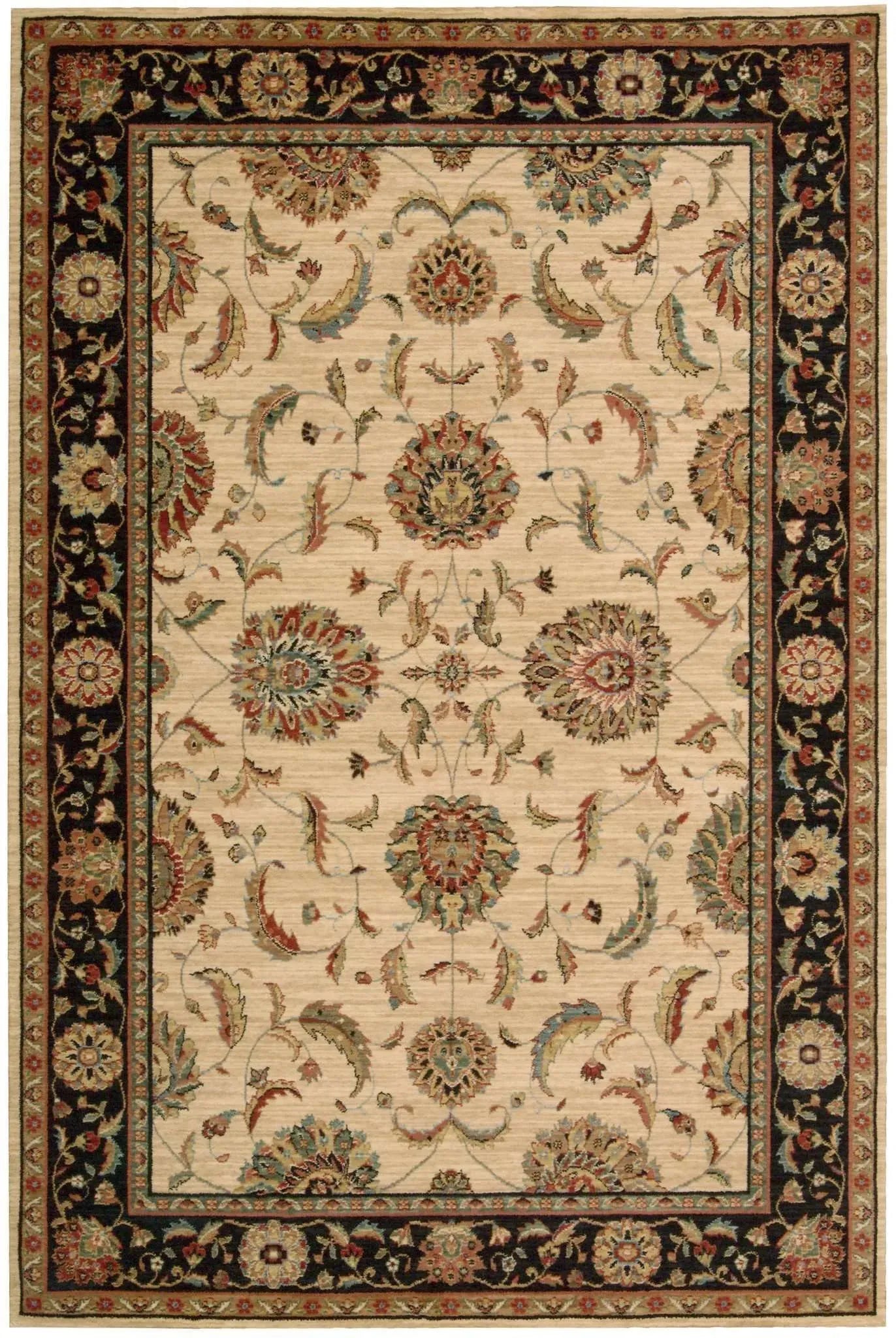 Living Treasures LI04 Ivory/Black Rug