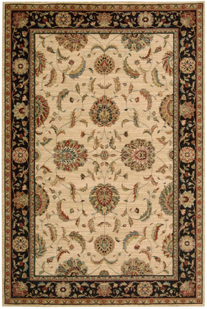 Living Treasures LI04 Ivory/Black Rug