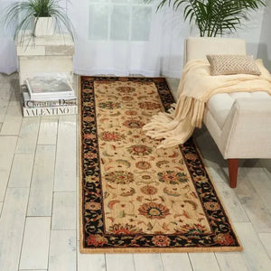 Living Treasures LI04 Ivory/Black Rug