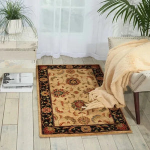 Living Treasures LI04 Ivory/Black Rug