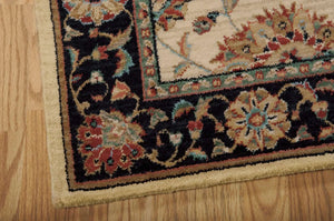 Living Treasures LI04 Ivory/Black Rug