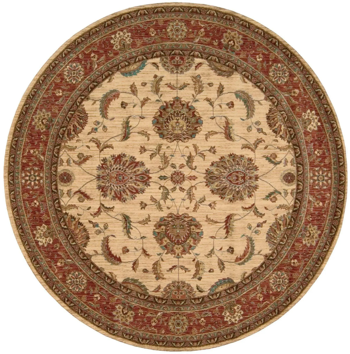 Living Treasures LI04 Ivory/Red Rug