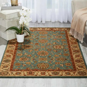 Living Treasures LI05 Aqua Rug