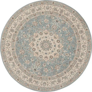 Living Treasures LI15 Aqua/Ivory Rug