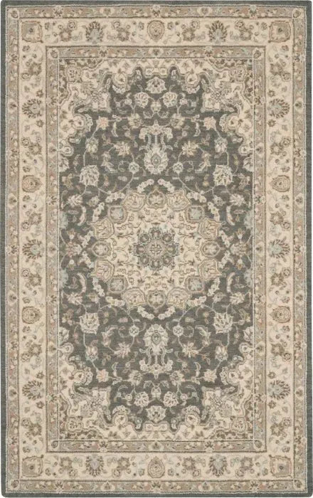 Living Treasures LI15 Grey/Ivory Rug