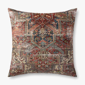 Loloi Fp0007 Burgundy/Charcoal Floor Pillow