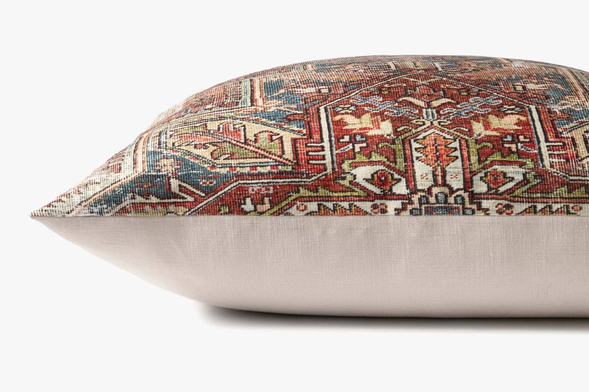 Loloi Fp0007 Burgundy/Charcoal Floor Pillow