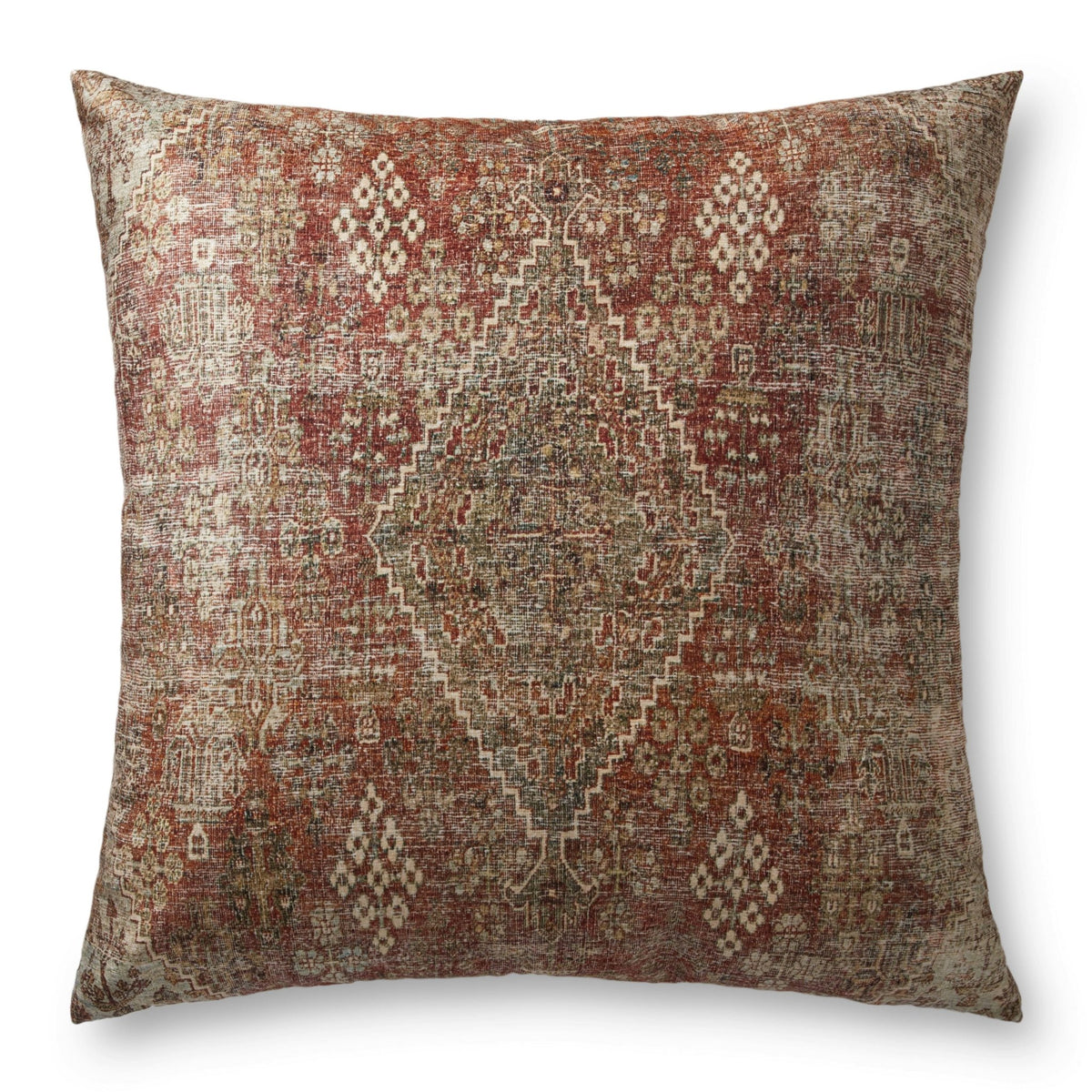 Loloi Fp0009 Red/Multi Pouf