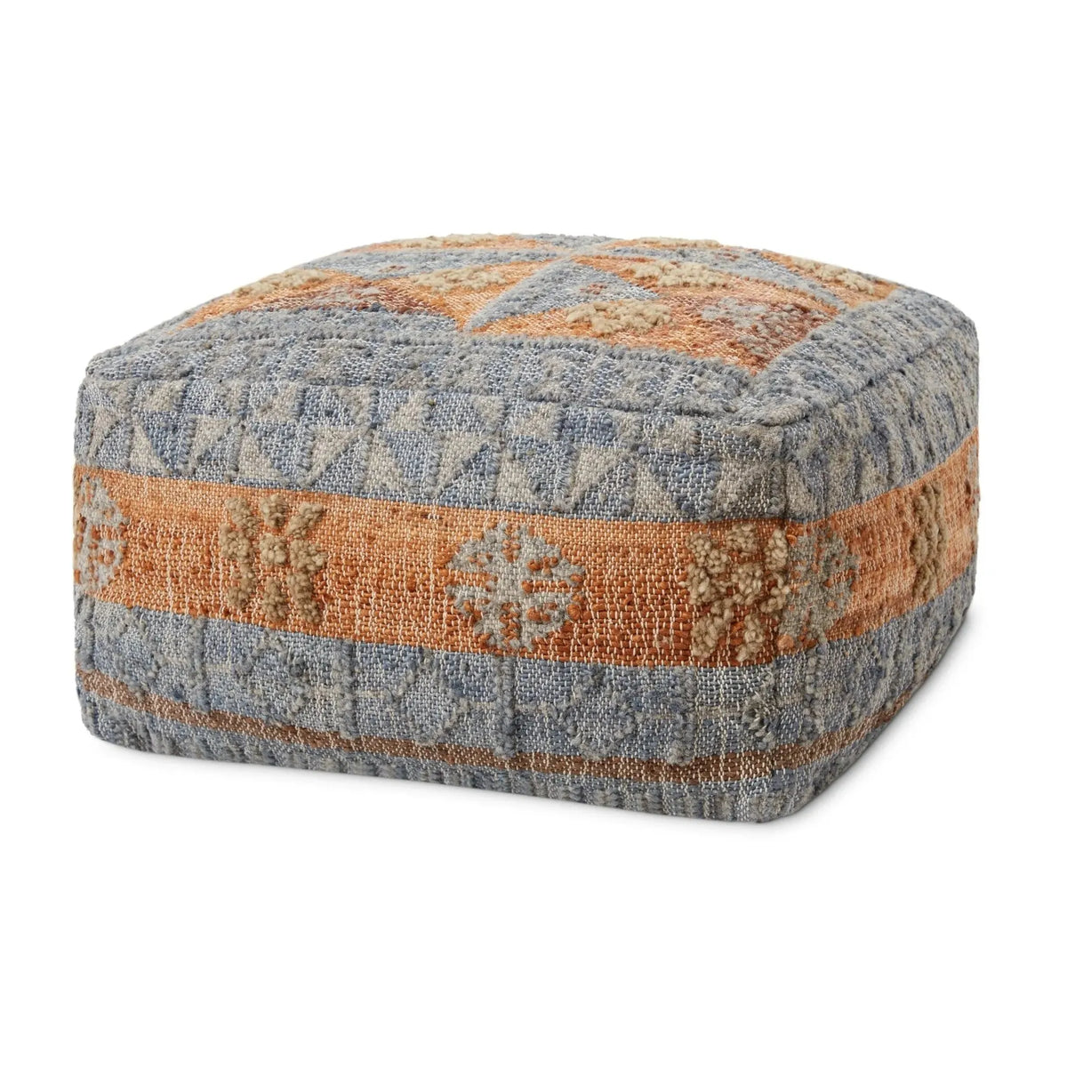 Loloi Lpf0018 Blue/Multi Pouf
