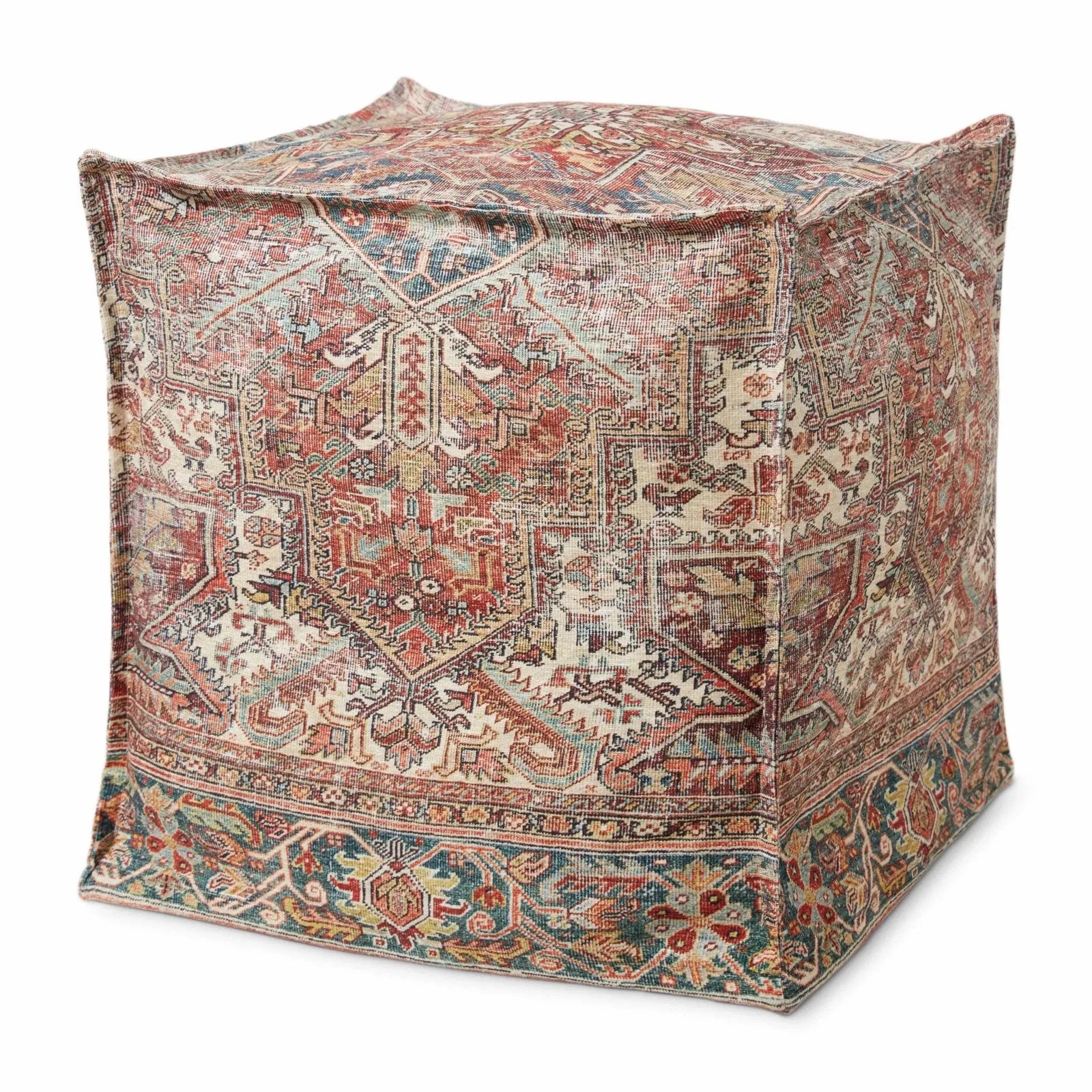 Loloi Lpf0024 Rust/Multi Pouf