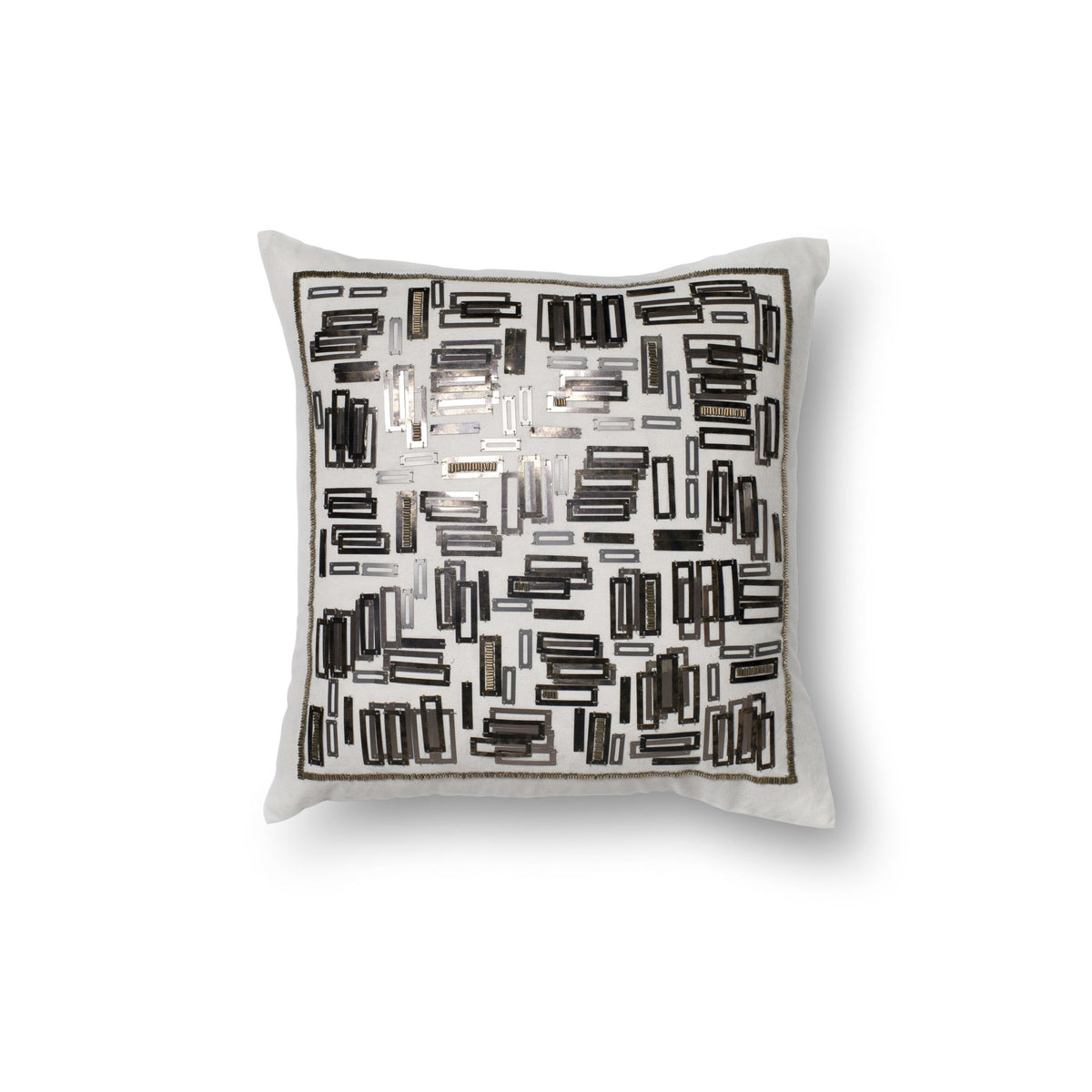 Loloi P0196 White/Gold Pillow