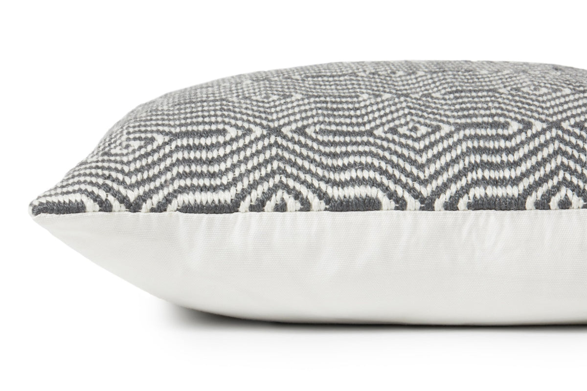 Loloi P0339 Charcoal/White Pillow