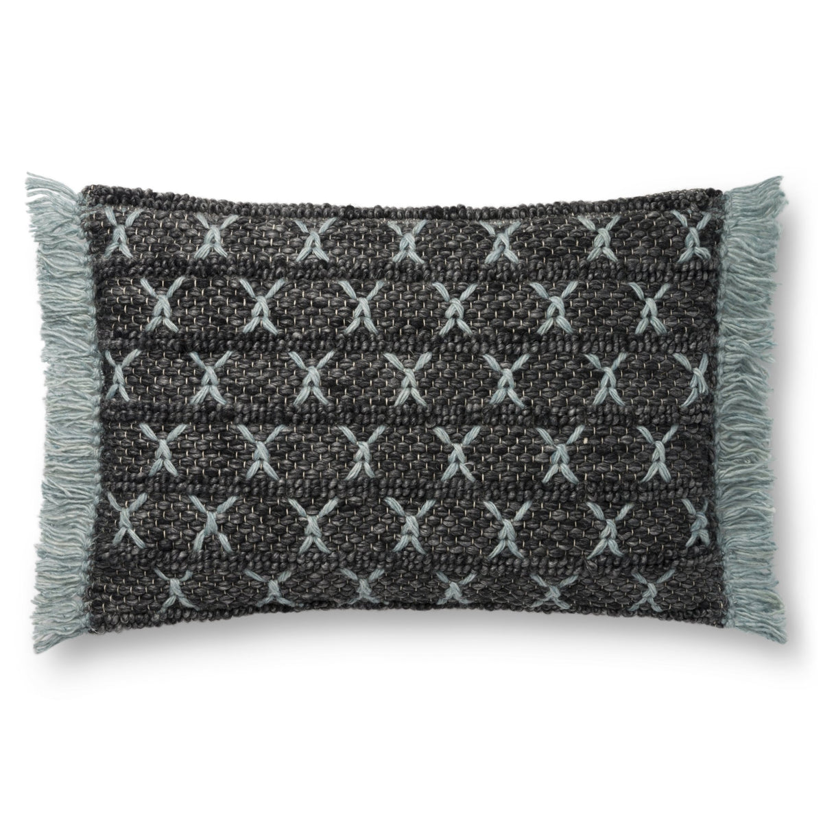 Loloi P0811 Charcoal/Blue Pillow