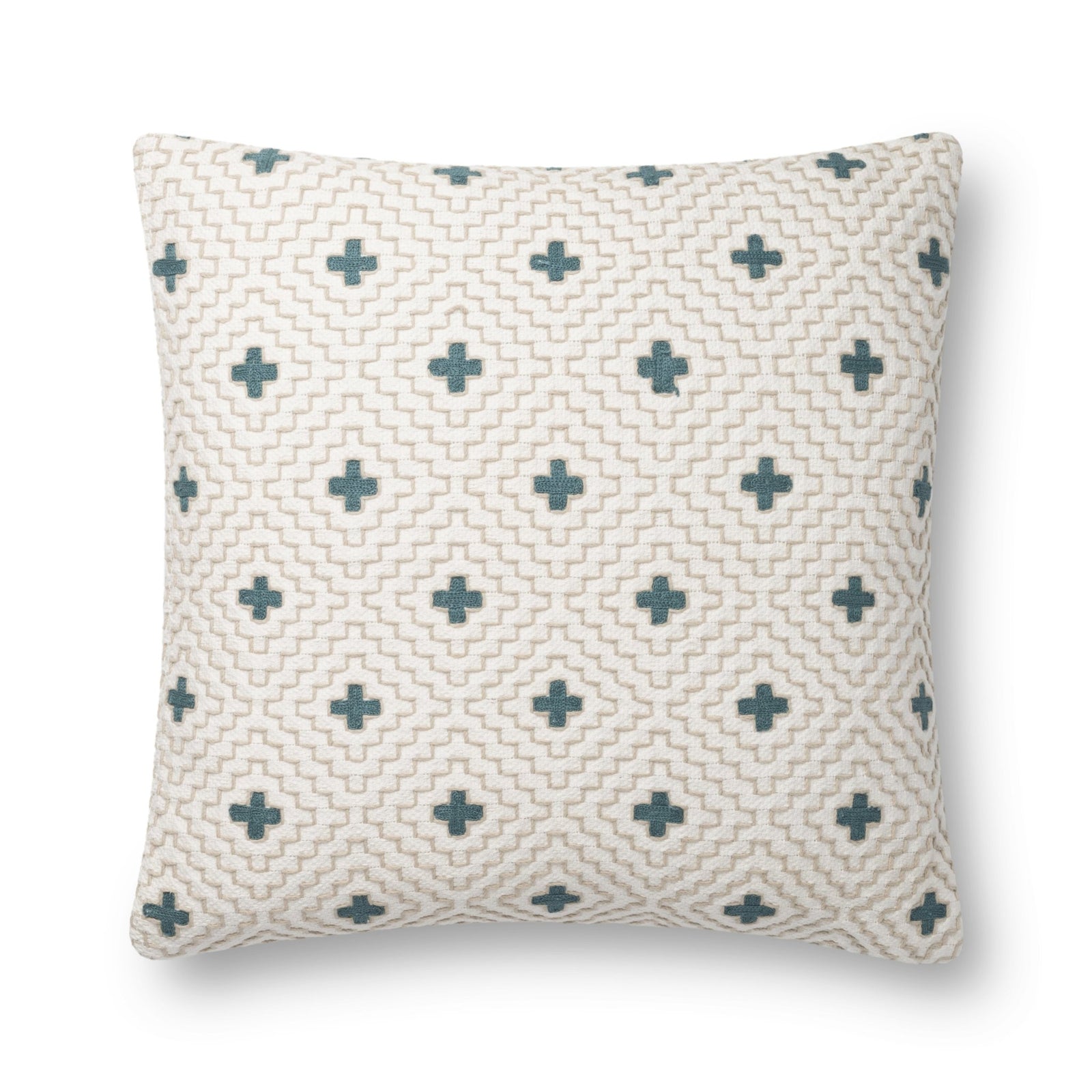 Loloi P0816 Ivory/Blue Pillow