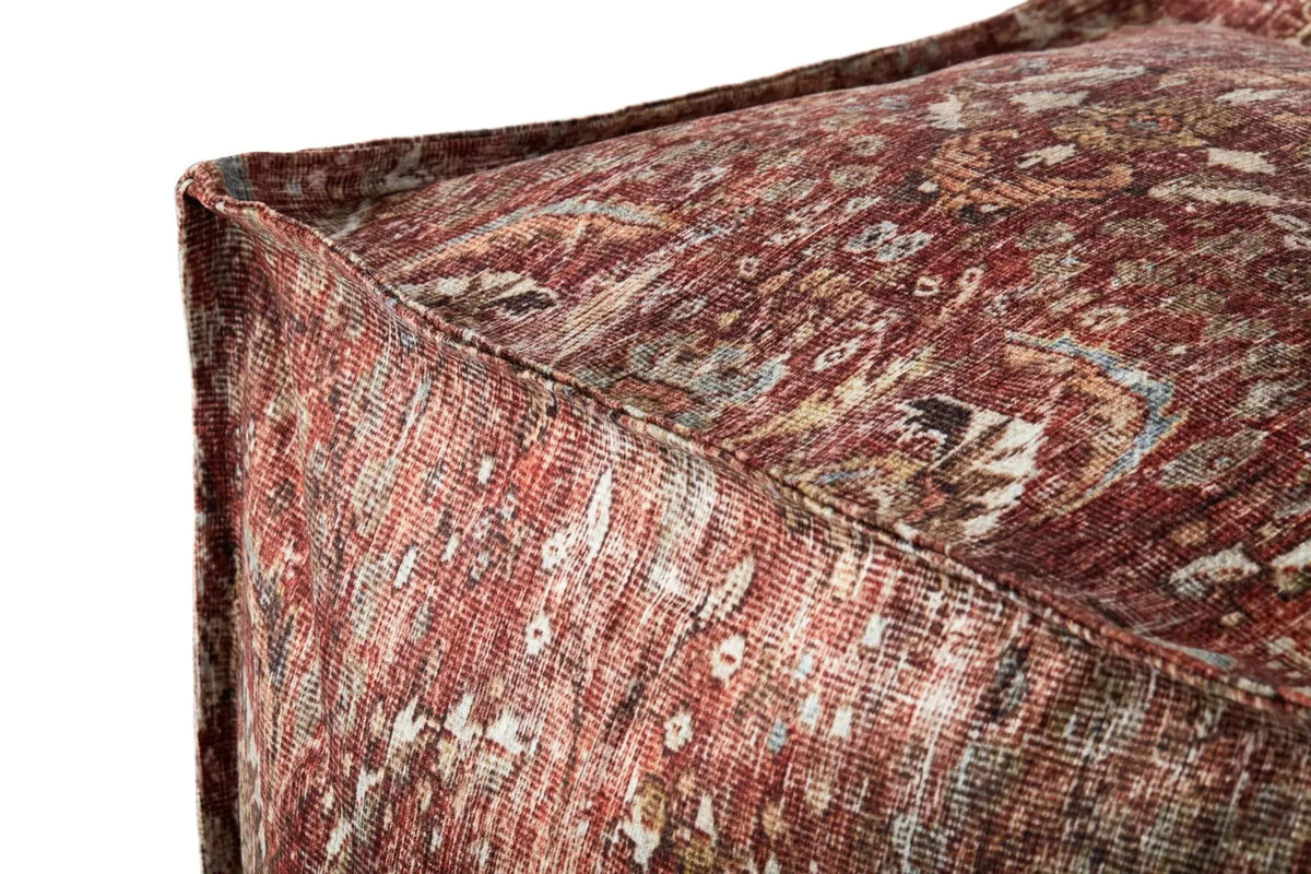 Loloi Pf0006 Red/Multi Pouf